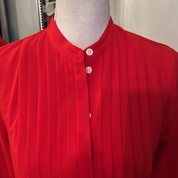 J. Crew Factory Red Tuxedo Shirt Size Extra Small - Picture 2 of 10